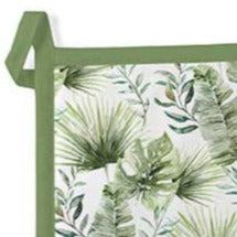 Pannenlap Jungle Leaves Katoen wit 20x20cm