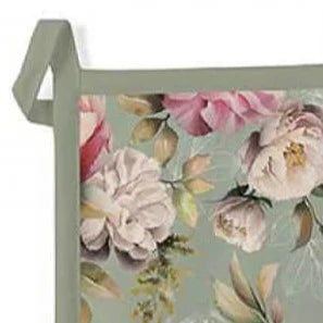 Pannenlap Peonies Katoen groen 20x20cm