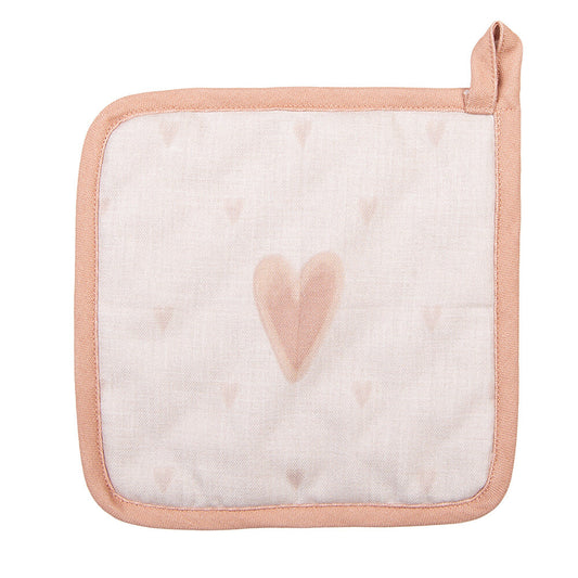 Pannenlap Huisjes beige 20x20cm achterkant