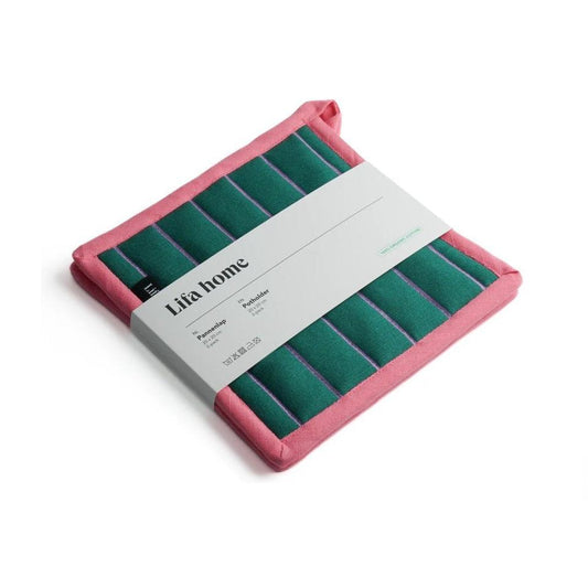 Pannenlappen set-van-2 Vivid Green Purple 20x20cm