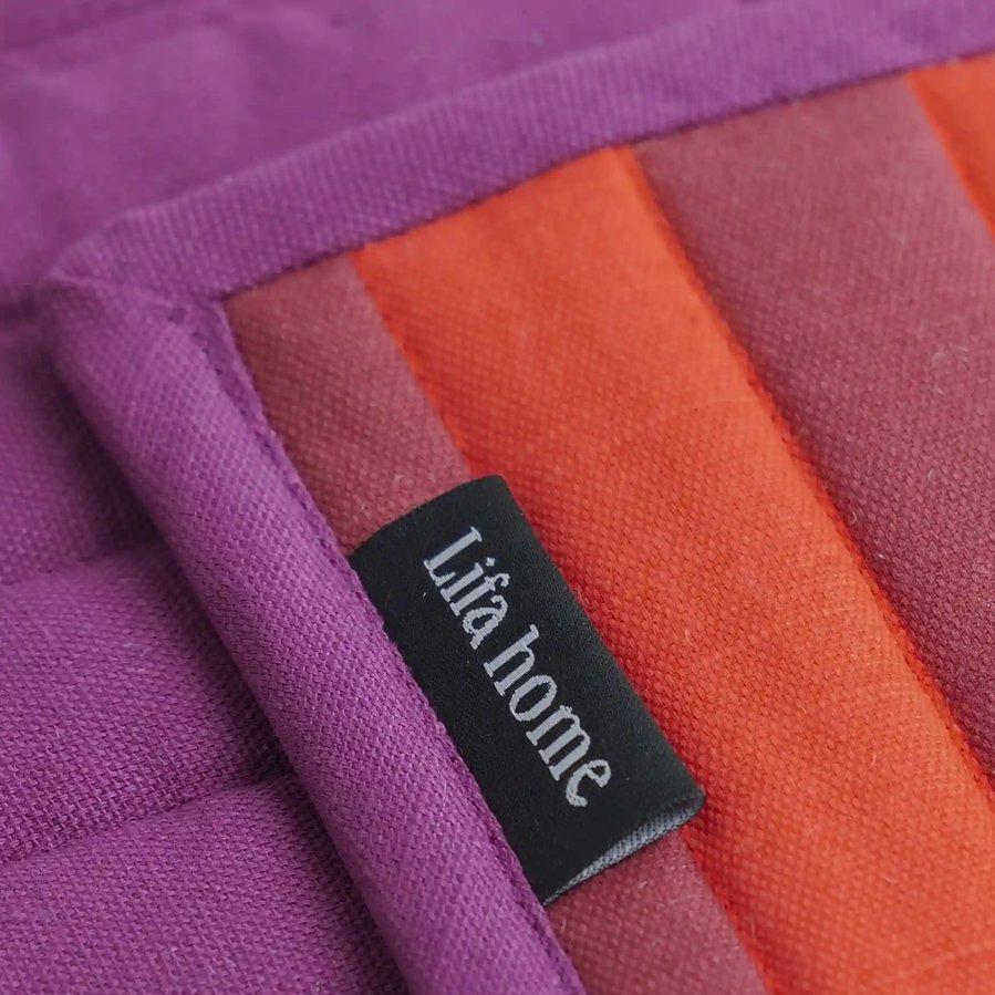 Pannenlappen set-van-2 Vivid Red Orange 20x20cm