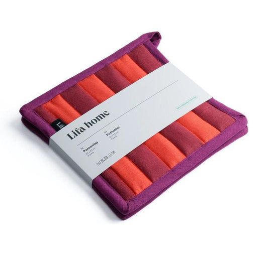 Pannenlappen set-van-2 Vivid Red Orange 20x20cm