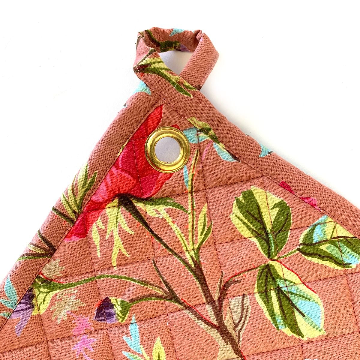 Pannenlappen set-van-2 Paradise oudroze 25x25cm