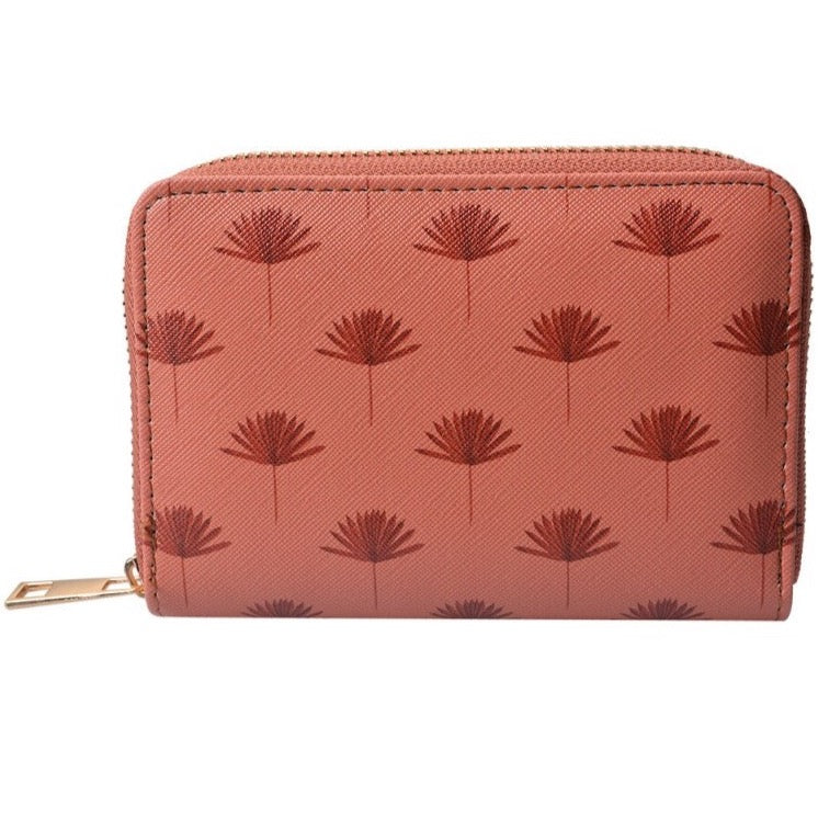 Portemonnee Palm bruin bi-fold 10x15cm