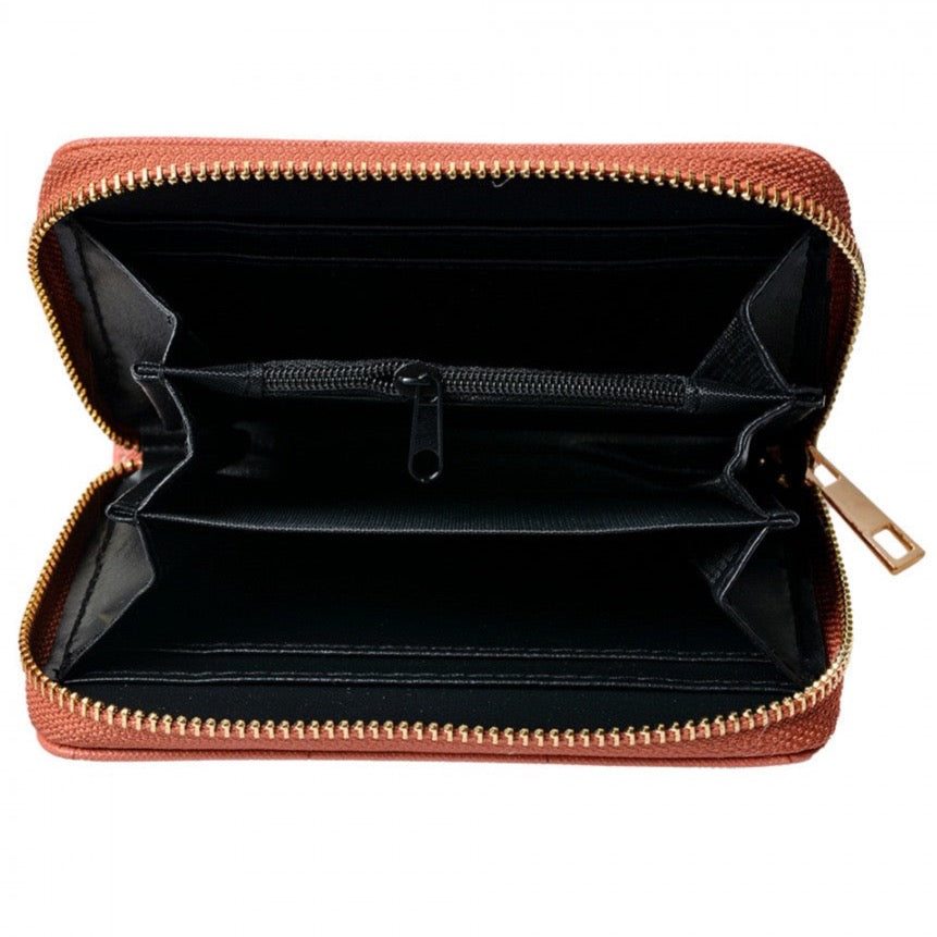Portemonnee Palm bruin bi-fold 10x15cm
