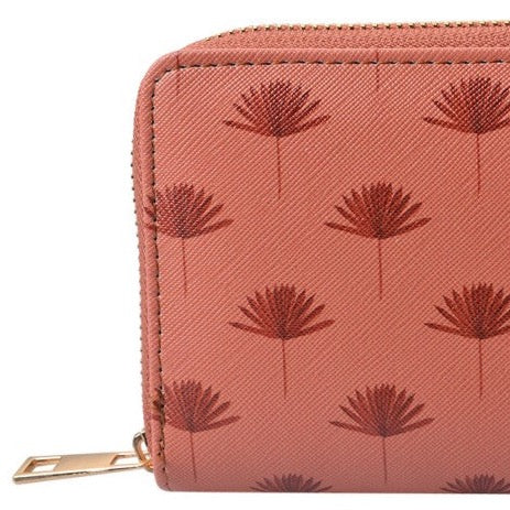 Portemonnee Palm bruin bi-fold 10x15cm