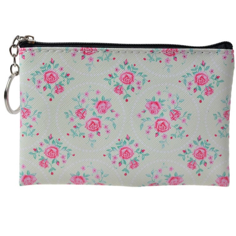 Portemonnee Rozen groen 10x15cm