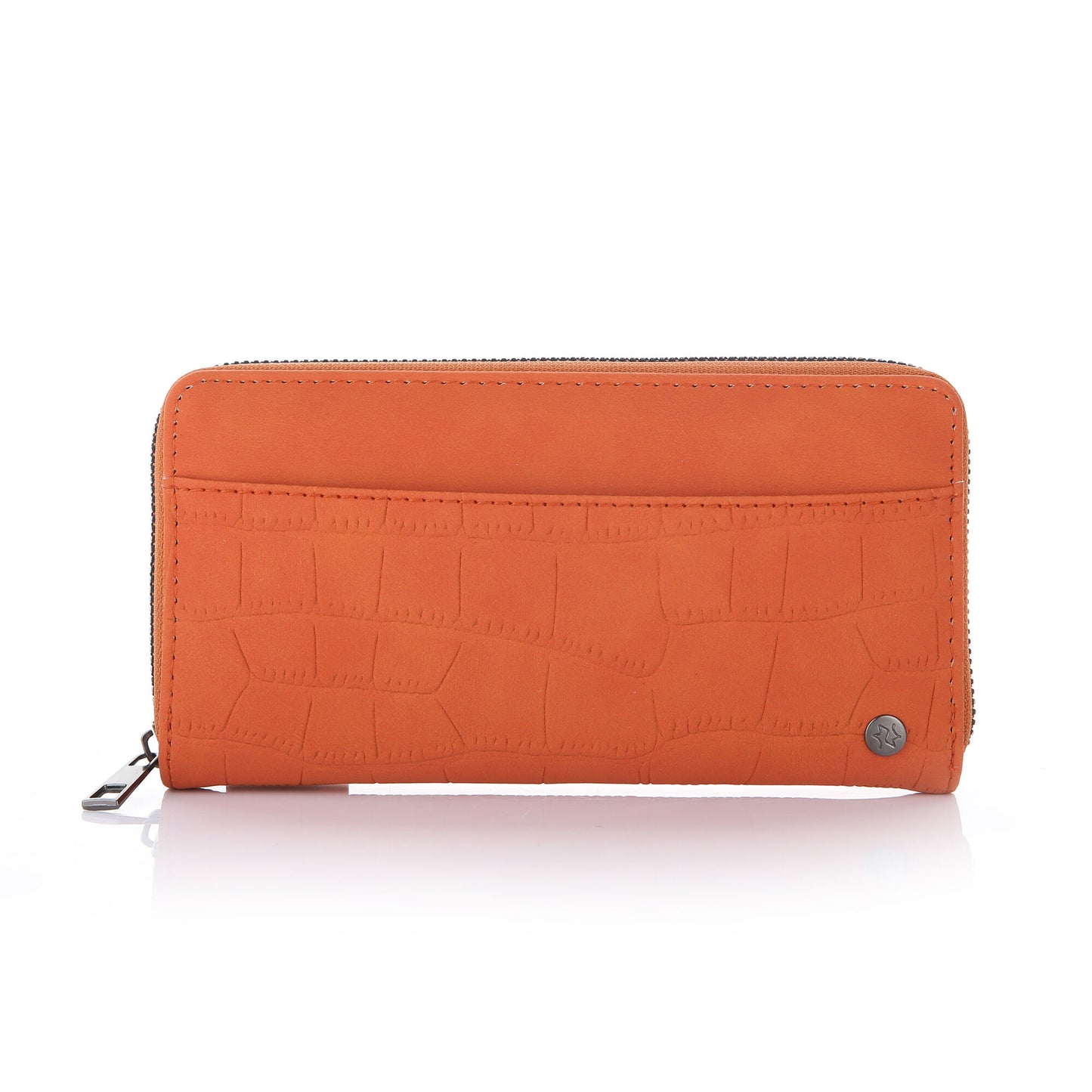 Portemonnee Klassiek Croco oranje 20x10cm
