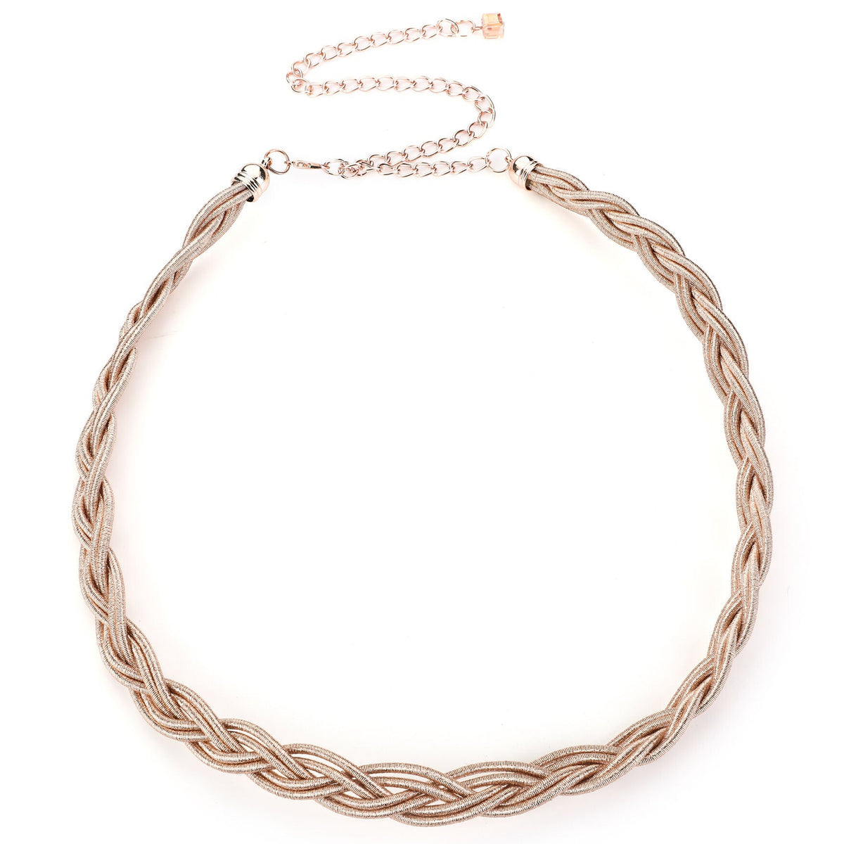 Riem Gevlochten Metallic rosé goud