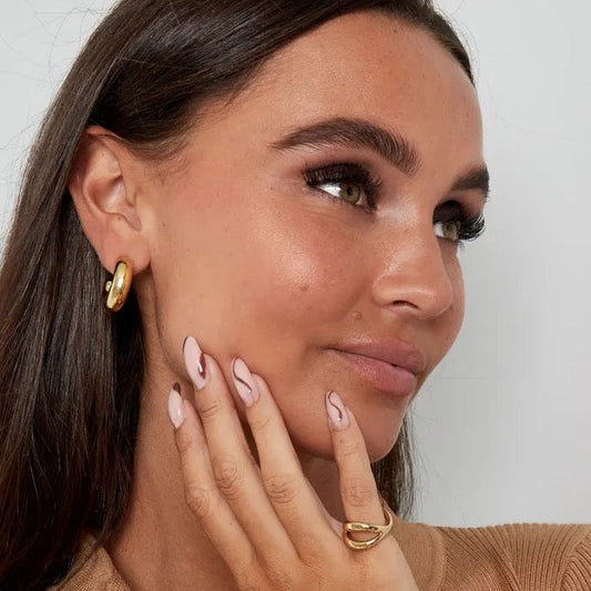 Ring Connected goud size 16