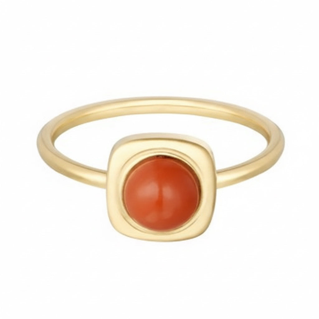 Ring Dot goud oranje size 17
