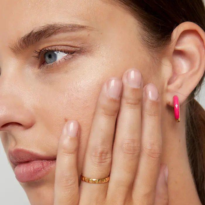 Ring Driehoekjes Print goud size 16