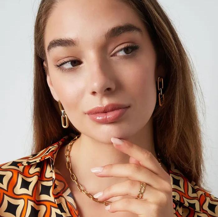 Ring Schakel goud one size