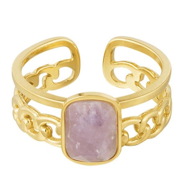 Ring Sierlijk goud paars