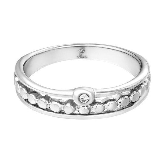 Ring Stippen Steen zilver