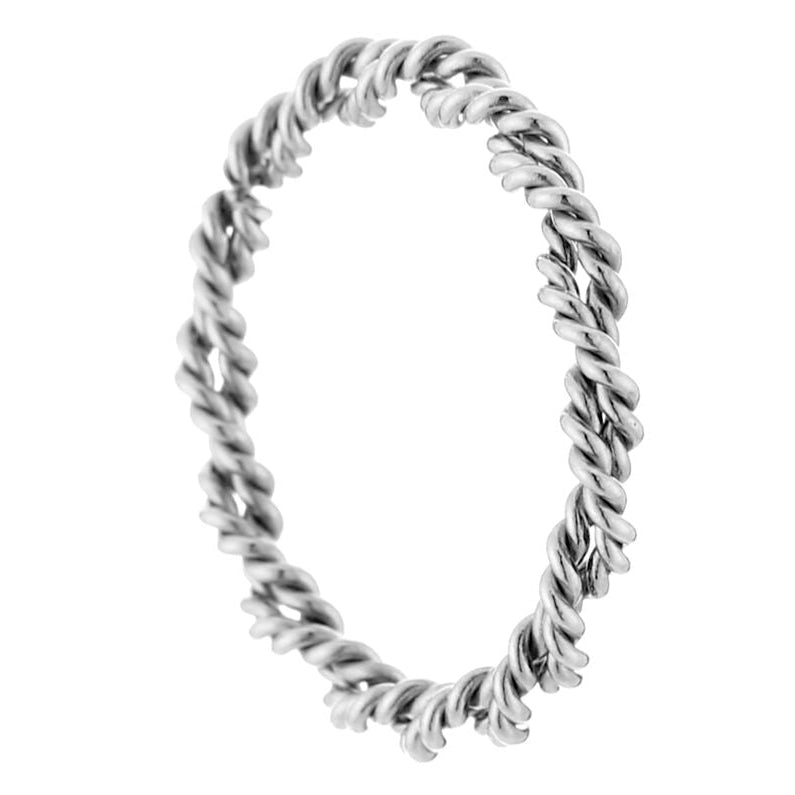Ring Gedraaid Patroon zilver maat 17 staand