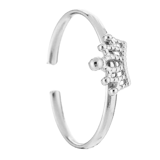 Ring Kroon Studs zilver one-size staand