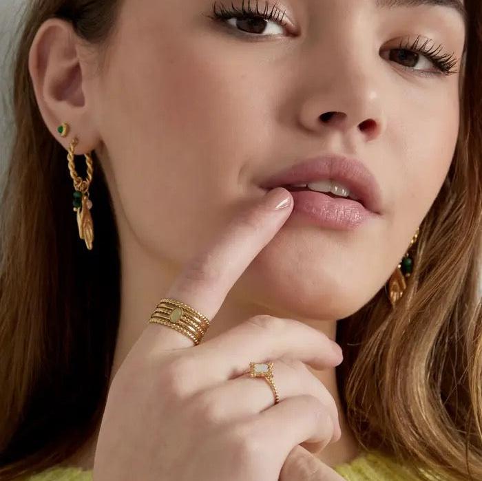 Ring met Steen goud groen