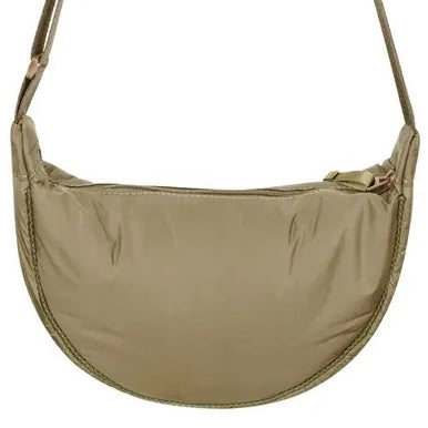 Schoudertas Half Moon camel 15x32x7cm