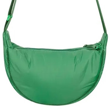 Schoudertas Half Moon groen 15x32x7cm