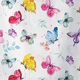 Keukendoek Butterfly Katoen wit multi 70x50cm