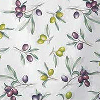 Keukendoek Delicious Olives Katoen wit 70x50cm