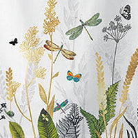 Keukendoek Ornamental Flowers Katoen wit 70x50cm