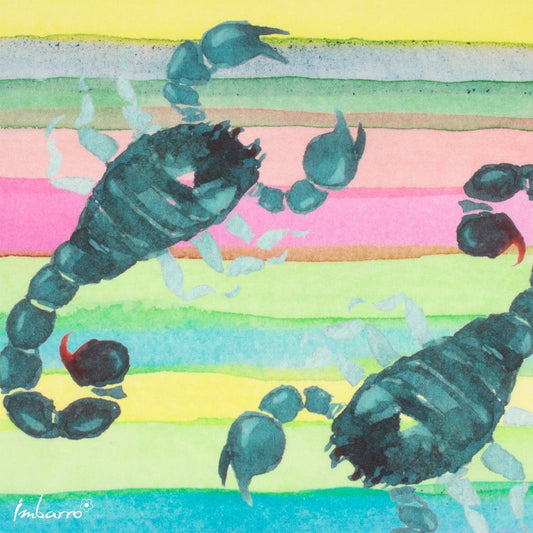 Theedoeken set-van-2 Scorpio 70x70cm detail
