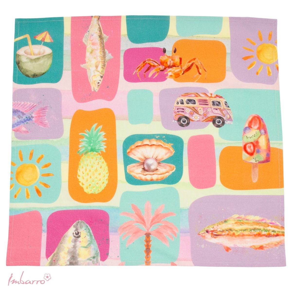 Theedoeken set-van-2 Summer Breeze 70x70cm volledig