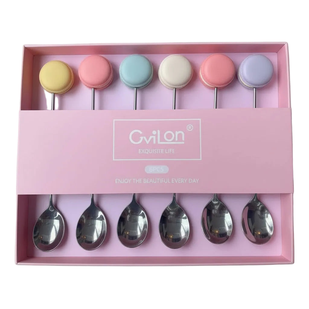 Theelepels set-van-6 Macaron RVS