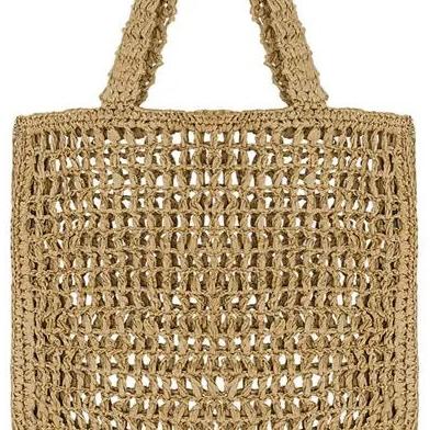 Totebag Gehaakt beige 38x38cm