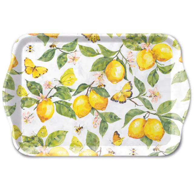 Tray Fresh lemons white 13x21cm