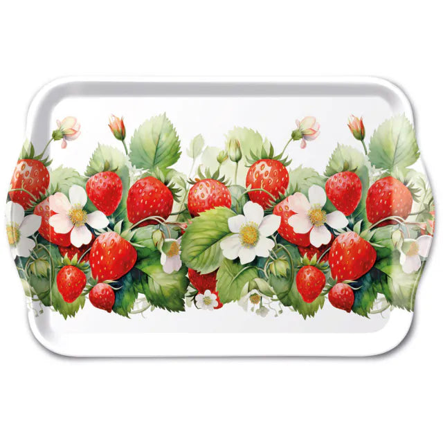 Tray Juicy strawberries 13x21cm