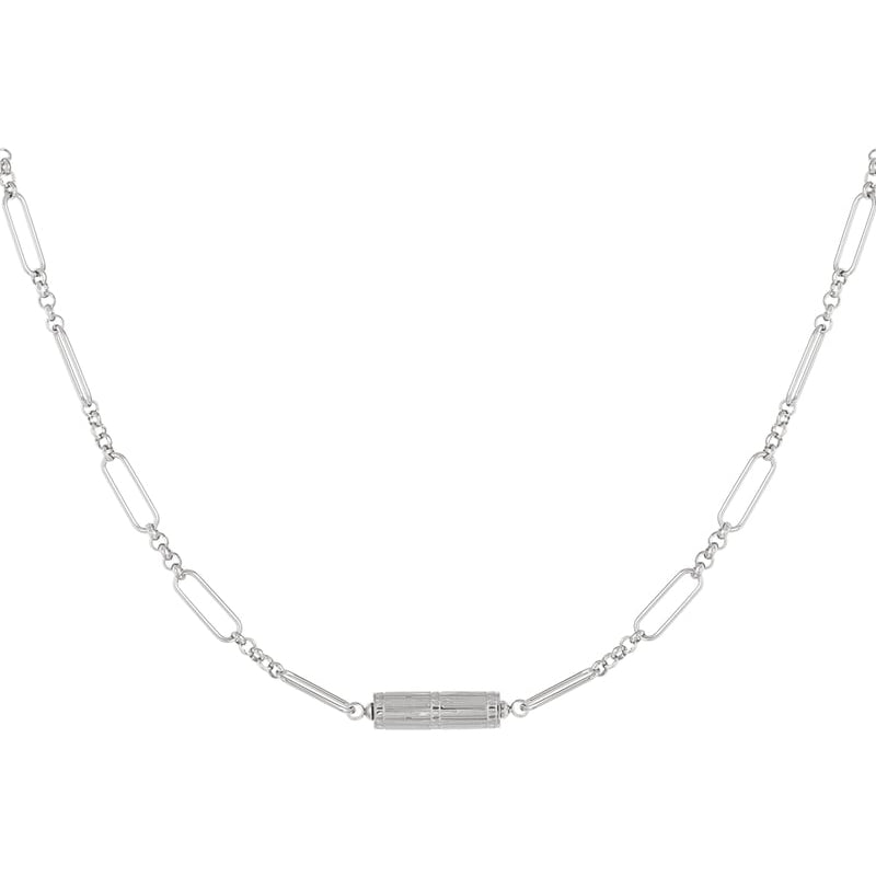 Schakelketting met bedel - zilver Stainless Steel