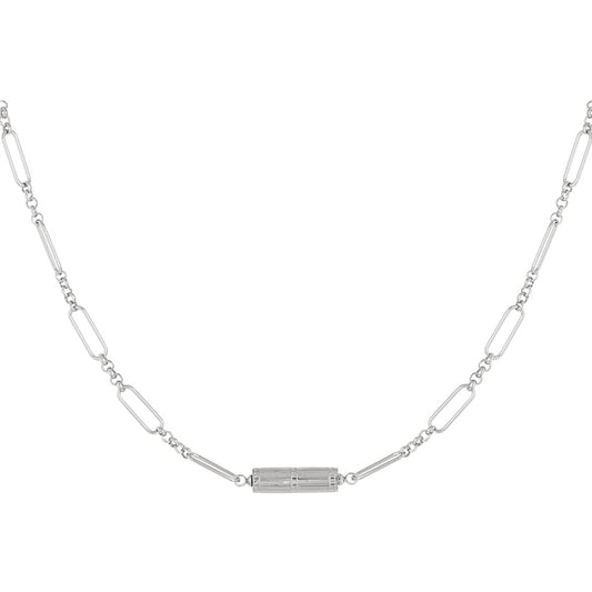 Schakelketting met bedel - zilver Stainless Steel