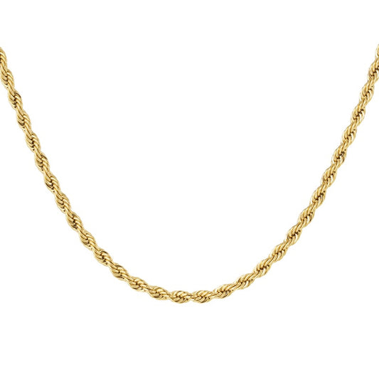 Unisex ketting gedraaid - Goud kleur-4.5MM