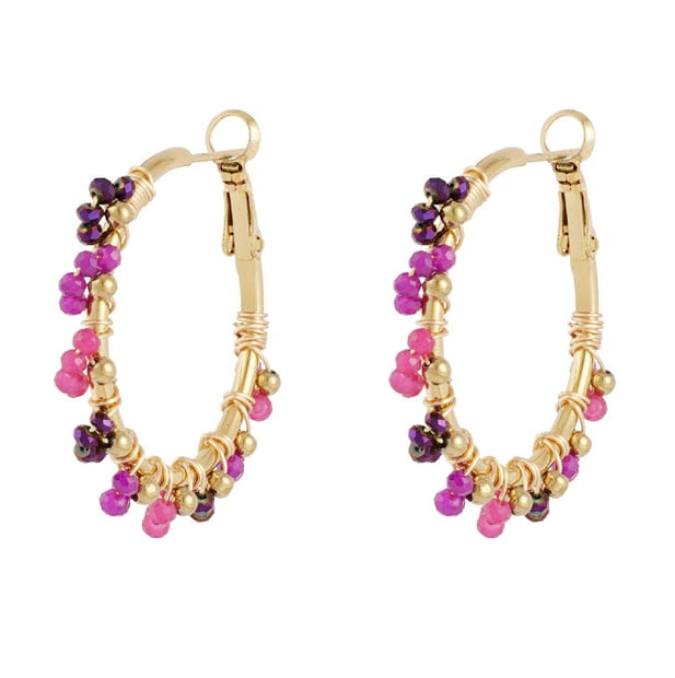 Oorbellen majestic color - beige