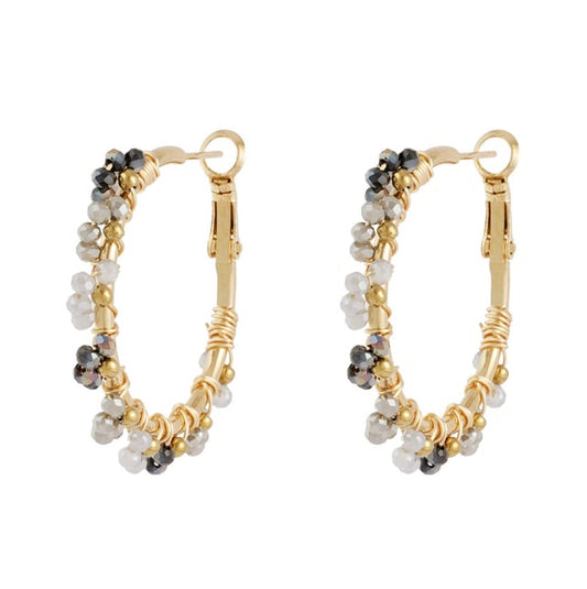 Oorbellen majestic color - beige