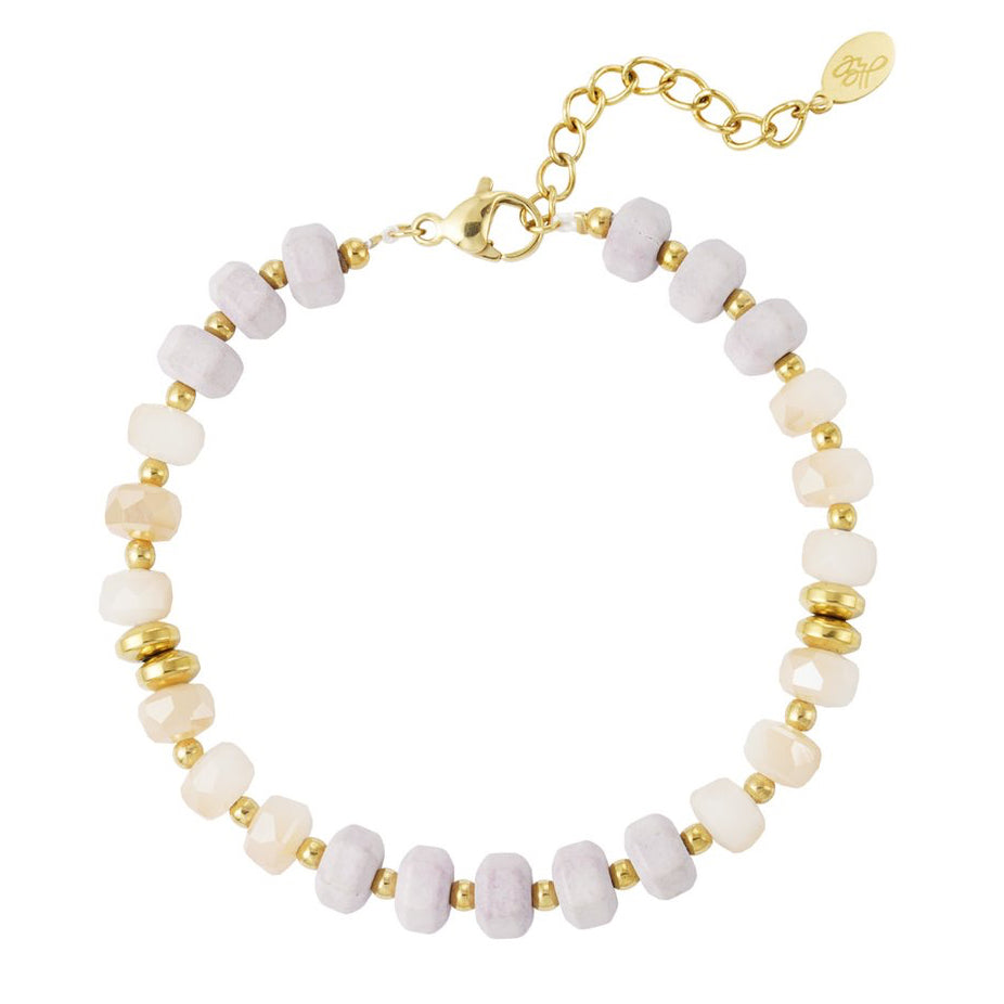 Armband Colorful Wrap goud beige