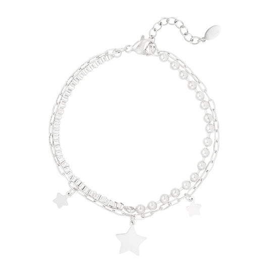 Armband Dubbel Shine Bright zilver