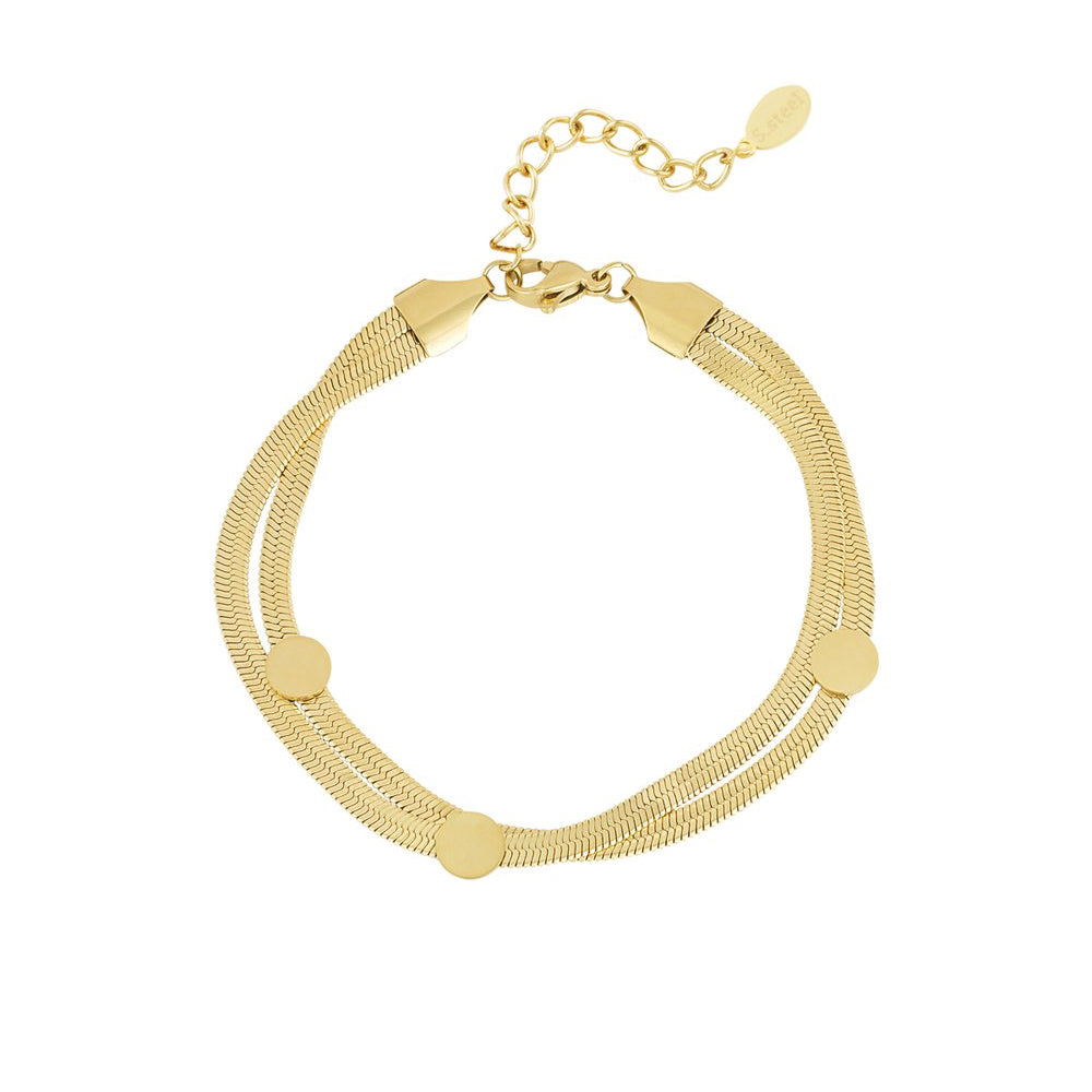 Armband Flat Chic zilver