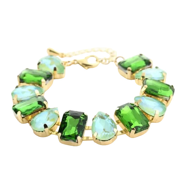 Armband Gem Stone goud groen detail