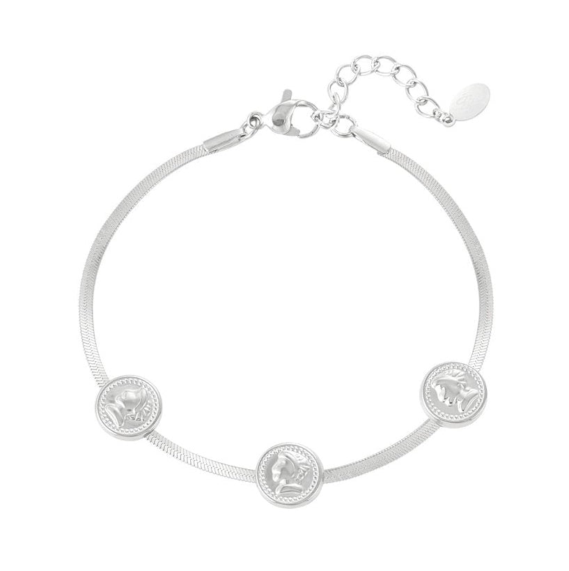 Armband Lucky Coins zilver