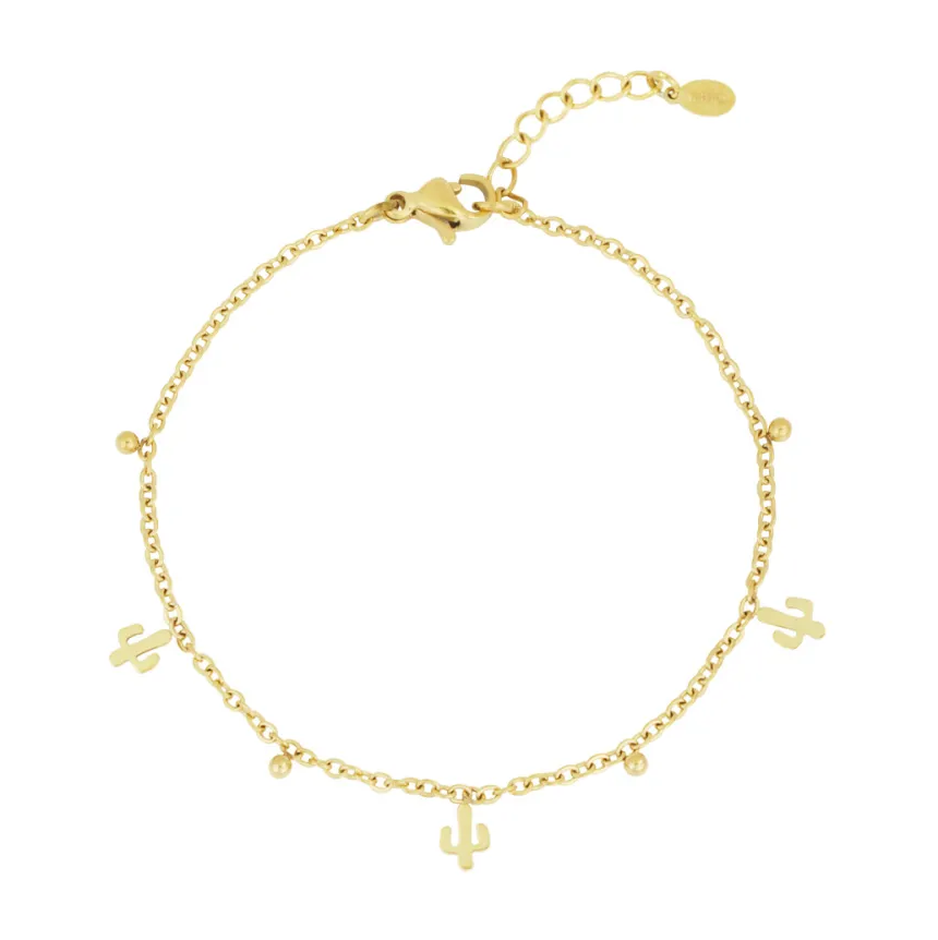 Armband Cactus goud