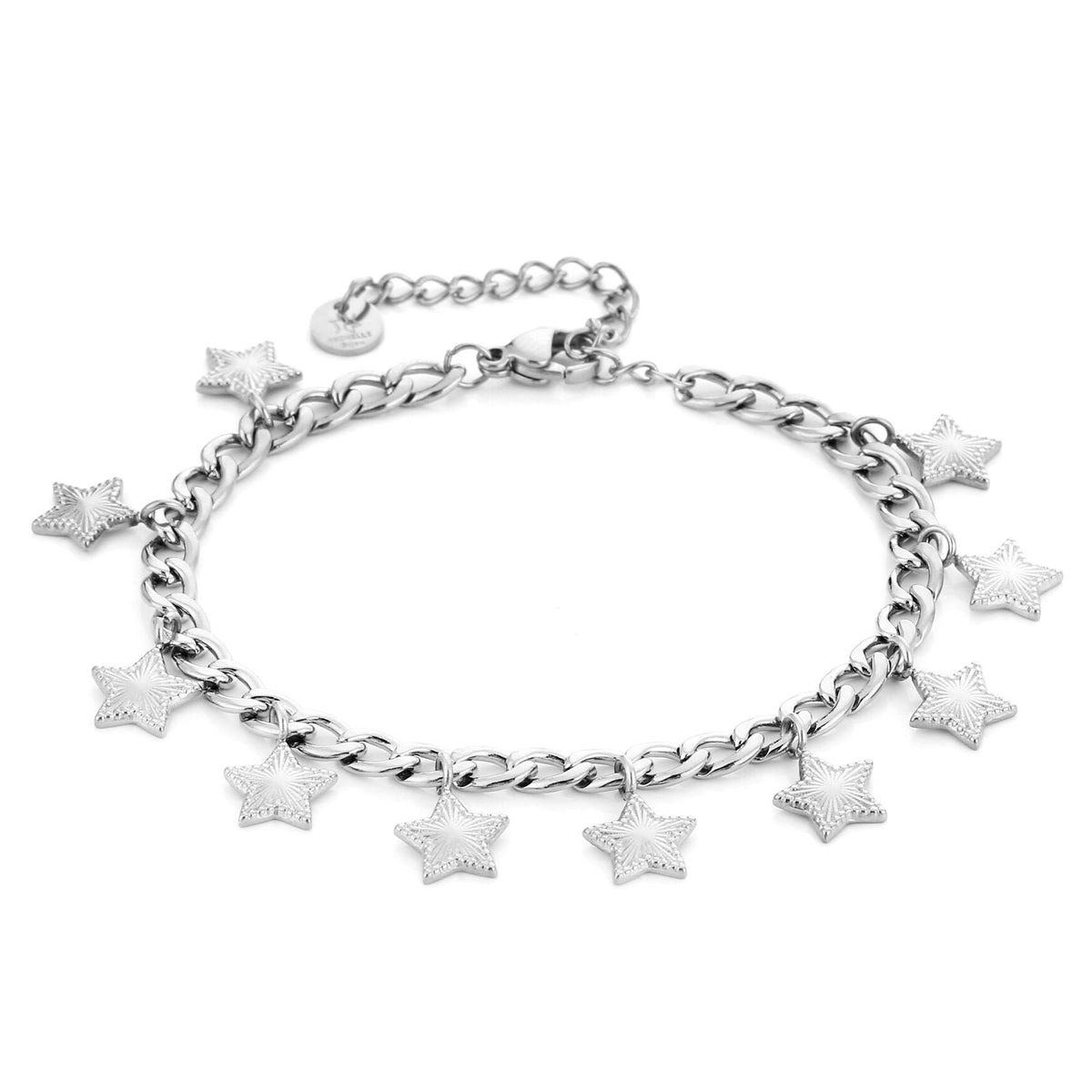 Armband Charms Stars zilver