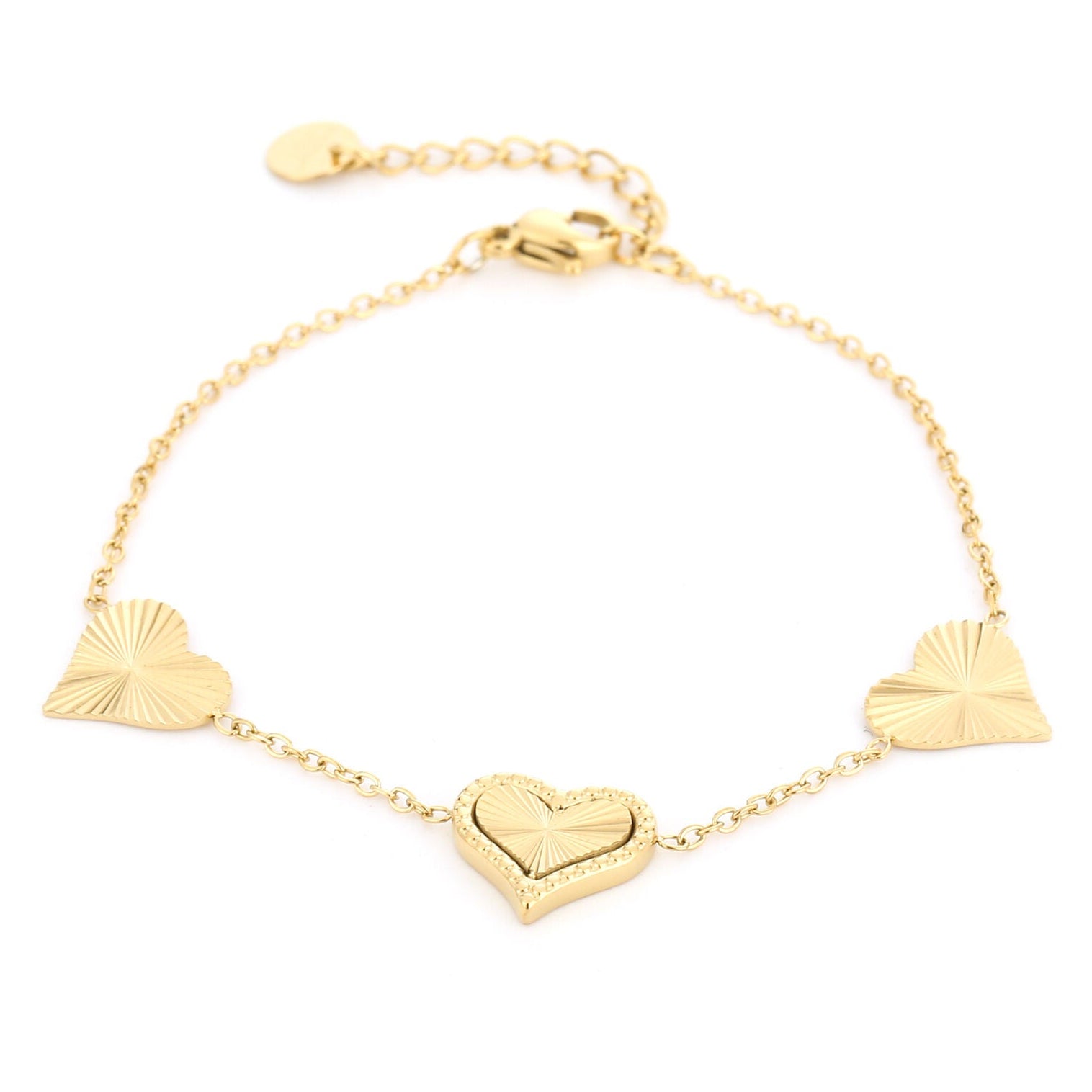 Armband Hartjes goud