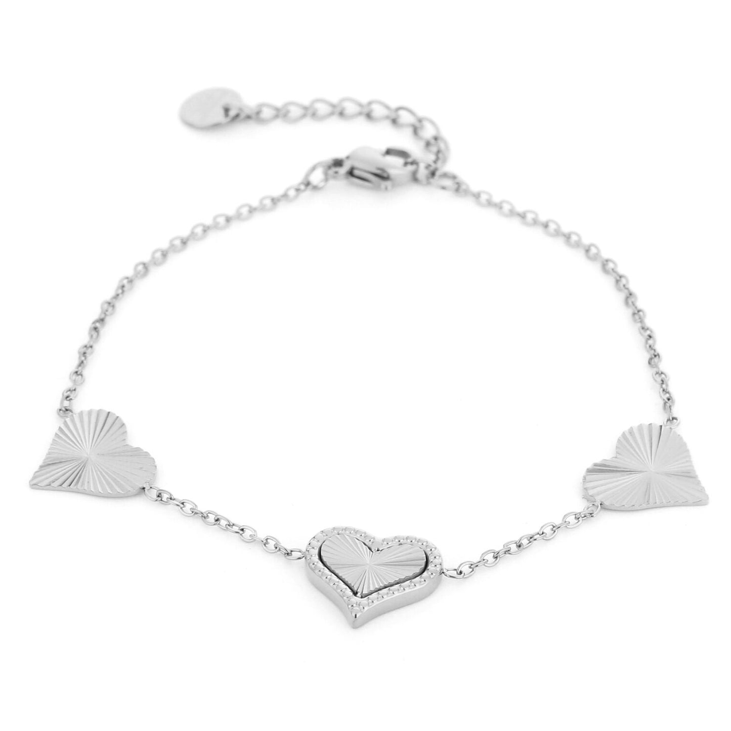 Armband Hartjes zilver