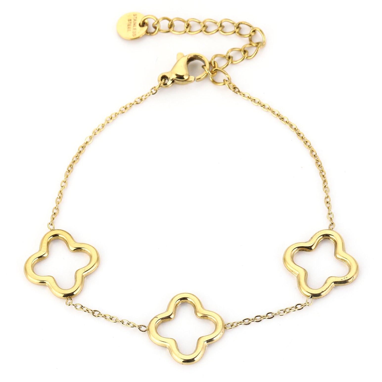 Armband Klavers goud