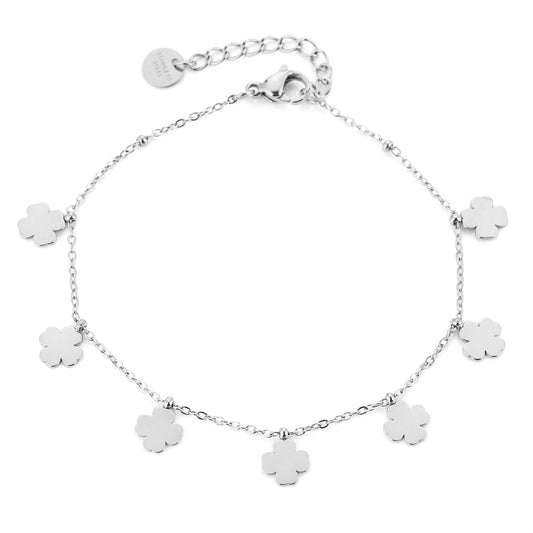 Armband Klavertjes zilver