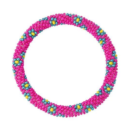 Armband Kralen Figuur fuchsia